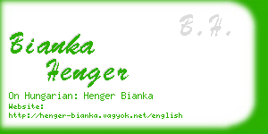 bianka henger business card